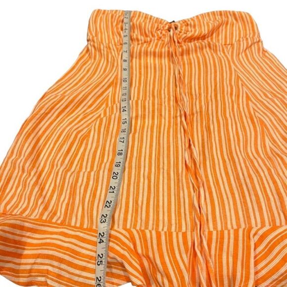 NWT Speechless Halter/Strapless Dress Orange White Stripe Elastic Back - Picture 9 of 10